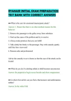 Ryanair Initial Exam Preparation&NewLine;Test Bank With Correct Answers
