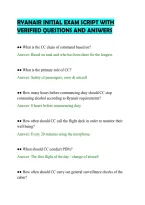 Ryanair Initial Exam Script With&NewLine;Verified Questions And Answers