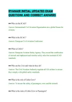 Ryanair Initial Updated Exam&NewLine;Questions And Correct Answers&NewLine;