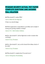 Ryanair Security Actual Test Paper&NewLine;Complete Questions And Answers&NewLine;Full Solution