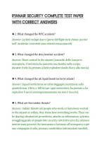 Ryanair Security Complete Test Paper&NewLine;With Correct Answers&NewLine;