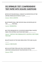 S12 Sprinkler Test Comprehensive&NewLine;Test Paper With Solved Questions