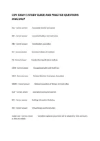 Csm Exam 1 Study Guide And Practice Questions 2026&sol;2027