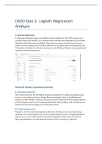 WGU D600 Task 2&colon; Logistic Regression Analysis &vert; Complete Report&comma; Python Modeling&comma; Confusion Matrix & Results &vert; 2026&sol;2027 Updated