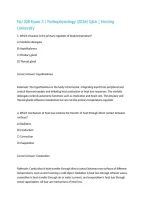 NU 208 Exam 3 &vert; Pathophysiology &lpar;2026&rpar; Q&A &vert; Herzing University