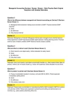 Managerial Accounting Garrison &sol; Noreen &sol; Brewer &ndash; Style Practice Bank Original Questions with Detailed Rationales