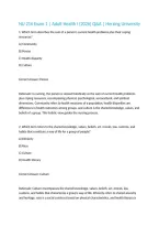NU 216 Exam 1 &vert; Adult Health I &lpar;2026&rpar; Q&A &vert; Herzing University