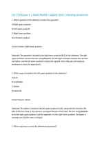 NU 216 Exam 4 &vert; Adult Health I &lpar;2026&rpar; Q&A &vert; Herzing University