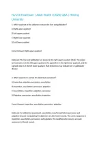 NU 216 Final Exam &vert; Adult Health I &lpar;2026&rpar; Q&A &vert; Herzing University