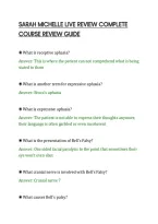 Sarah Michelle Live Review Complete&NewLine;Course Review Guide