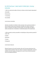 NU 302 Final Exam &vert; Adult Health II &lpar;2026&rpar; Q&A &vert; Herzing University