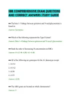 Sbb Comprehensive Exam Questions&NewLine;And Correct Answers Study Guide&NewLine;