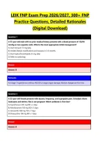 LEIK FNP Exam Prep 2026&sol;2027&comma; 300&plus; FNP Practice Questions&comma; Detailed Rationales &lpar;Digital Download&rpar;&NewLine;