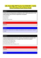 LEIK FNP Practice Test 2026&sol;2027&colon; Family Nurse Practitioner Exam Review Guide with Original Practice Questions&comma; Answers & Detailed Rationales &ndash; Digital Download&NewLine;&NewLine;