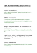 68W Module 1 Complete Review Notes&NewLine;