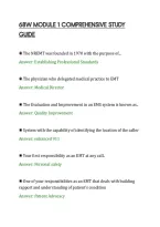 68W Module 1 Comprehensive Study&NewLine;Guide