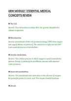 68W Module 1 Essential Medical&NewLine;Concepts Review