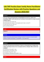 Leik Family Nurse Practitioner Certification Exam Questions and Correct Answers &vert; Complete Package Bundle
