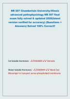 NR 507 Chamberlain University-Illinois &NewLine;advanced pathophysiology NR 507 final &NewLine;exam fully solved & updated 2026&lpar;latest &NewLine;version verified for accuracy&rpar; &lpar;Questions &plus; &NewLine;Answers&rpar; Solved 100&percnt; Correct&excl;&excl;