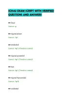 Sch4U Exam Script With Verified&NewLine;Questions And Answers