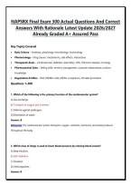 NAPSRX Final Exam 300 Actual Questions And Correct Answers With Rationale Latest Update 2026&sol;2027 Already Graded A&plus; Assured Pass