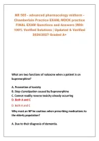NR 565 - advanced pharmacology midterm - &NewLine;Chamberlain Practice EXAM&semi; MOCK practice &NewLine;FINAL EXAM Questions and Answers &vert;With &NewLine;100&percnt; Verified Solutions &vert; Updated & Verified &NewLine;2026&sol;2027 Graded A&plus;