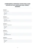 Scribeamerica Emergency Room Final Exam&NewLine;Updated Actual Questions And Correct&NewLine;Answers&NewLine;