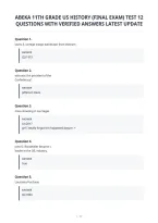 Abeka 11Th Grade Us History &lpar;Final Exam&rpar; Test 12&NewLine;Questions With Verified Answers Latest Update&NewLine;