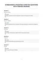 Scribeamerica Pediatrics Expected Questions&NewLine;With Verified Answers&NewLine;