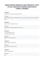 Abfas Boards &lpar;Rearfoot And Forefoot&rpar; Latest&NewLine;Actual Exam With Verified Questions &&NewLine;Correct Answers