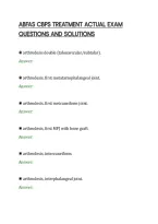 Abfas Cbps Treatment Actual Exam&NewLine;Questions And Solutions