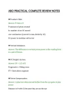 Abo Practical Complete Review Notes&NewLine;