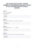 Abst Alberta Basic Security Training&NewLine;Summary Of Other Modules Frequently Tested&NewLine;Actual Exam Questions With Correct&NewLine;Answers