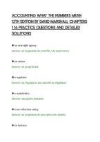 Accounting What The Numbers Mean&NewLine;13Th Edition By David Marshall Chapters&NewLine;1 16 Practice Questions And Detailed&NewLine;Solutions