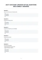 Acct 230 Exam 1 Updated Actual Questions&NewLine;And Correct Answers&NewLine;