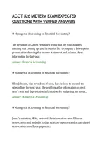 Acct 526 Midterm Exam Expected&NewLine;Questions With Verified Answers