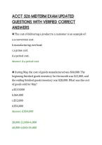 Acct 526 Midterm Exam Updated&NewLine;Questions With Verified Correct&NewLine;Answers