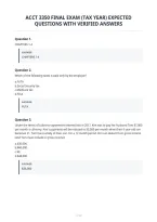 Acct 3350 Final Exam &lpar;Tax Year&rpar; Expected&NewLine;Questions With Verified Answers