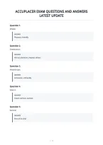Accuplacer Exam Questions And Answers&NewLine;Latest Update&NewLine;