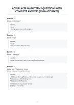 Accuplacer Math Terms Questions With&NewLine;Complete Answers &lpar;100&percnt; Accurate