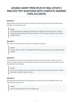 Aceable Agent Principles Of Real Estate 2&NewLine;Practice Test Questions With Complete Answers&NewLine;&lpar;100&percnt; Accurate&rpar;