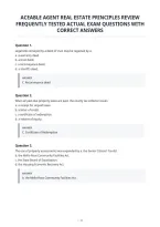 Aceable Agent Real Estate Principles Review&NewLine;Frequently Tested Actual Exam Questions With&NewLine;Correct Answers&NewLine;