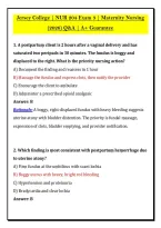 Jersey College &vert; NUR 204 Exam 3 &vert; Maternity Nursing &NewLine;&lpar;2026&rpar; Q&A &vert; A&plus; Guarantee
