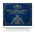 BSC 2085 Anatomy and Physiology I Comprehensive Practice Exam Bank Questions and Answers with Complete Detailed Rationales