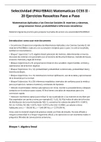 Selectividad &lpar;PAU&sol;EBAU&rpar; Matem&aacute;ticas Aplicadas CCSS II &mdash; 20 Ejercicios Resueltos Paso a Paso