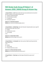 NIH Stroke Scale Group B Patient 1&ndash;6 Answers 2026 &vert; Complete Package Bundle