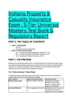 Indiana Property & Casualty &lpar;P&C&rpar; Insurance Exam 2026&sol;2027&colon; S-Tier Universal Mastery Test Bank & Regulatory Report&NewLine;'S-Tier' Description&colon;