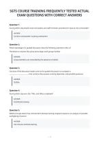 Sgts Course Training Frequently Tested Actual&NewLine;Exam Questions With Correct Answers&NewLine;