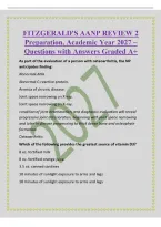 FITZGERALD'S AANP REVIEW 2&NewLine;Preparation&comma; Academic Year 2027 &ndash;&NewLine;Questions with Answers Graded A&plus;&NewLine;As part of the evaluation of a person with osteoarthritis&comma; the NP&NewLine;anticipates finding&colon;&NewLine;Abnormal ANA&period;&NewLine;Abnormal C-reactive protein&period;&NewLine;Anemia of chronic