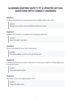 Alabama Boating Safety Pt 3 Updated Actual&NewLine;Questions With Correct Answers